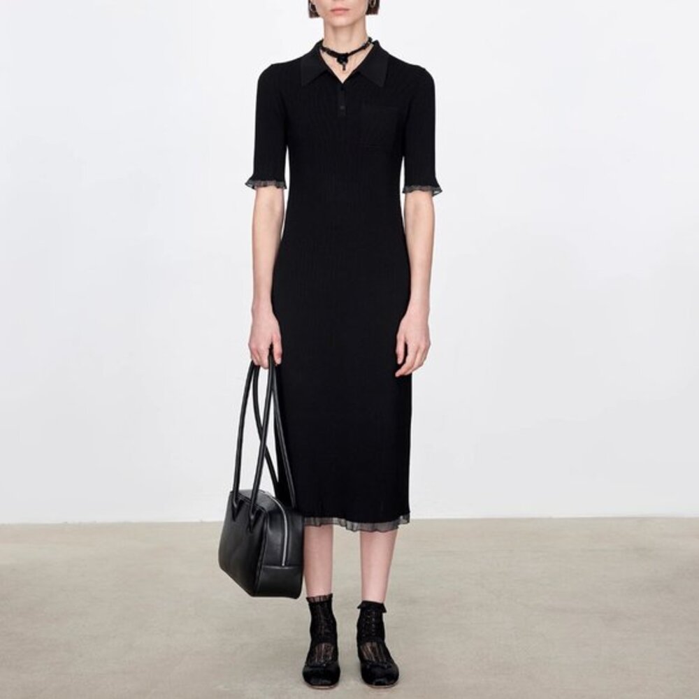 CHICJOC Women Ultimate Eco-Cooling Midi Dress in black